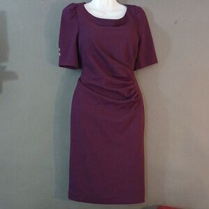 DKNY Womens Open Sleeve Ruched Sheath DressDress Size:10